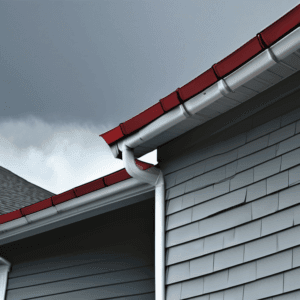 House corner showing installed gutter system - DT Cleaning company Toronto